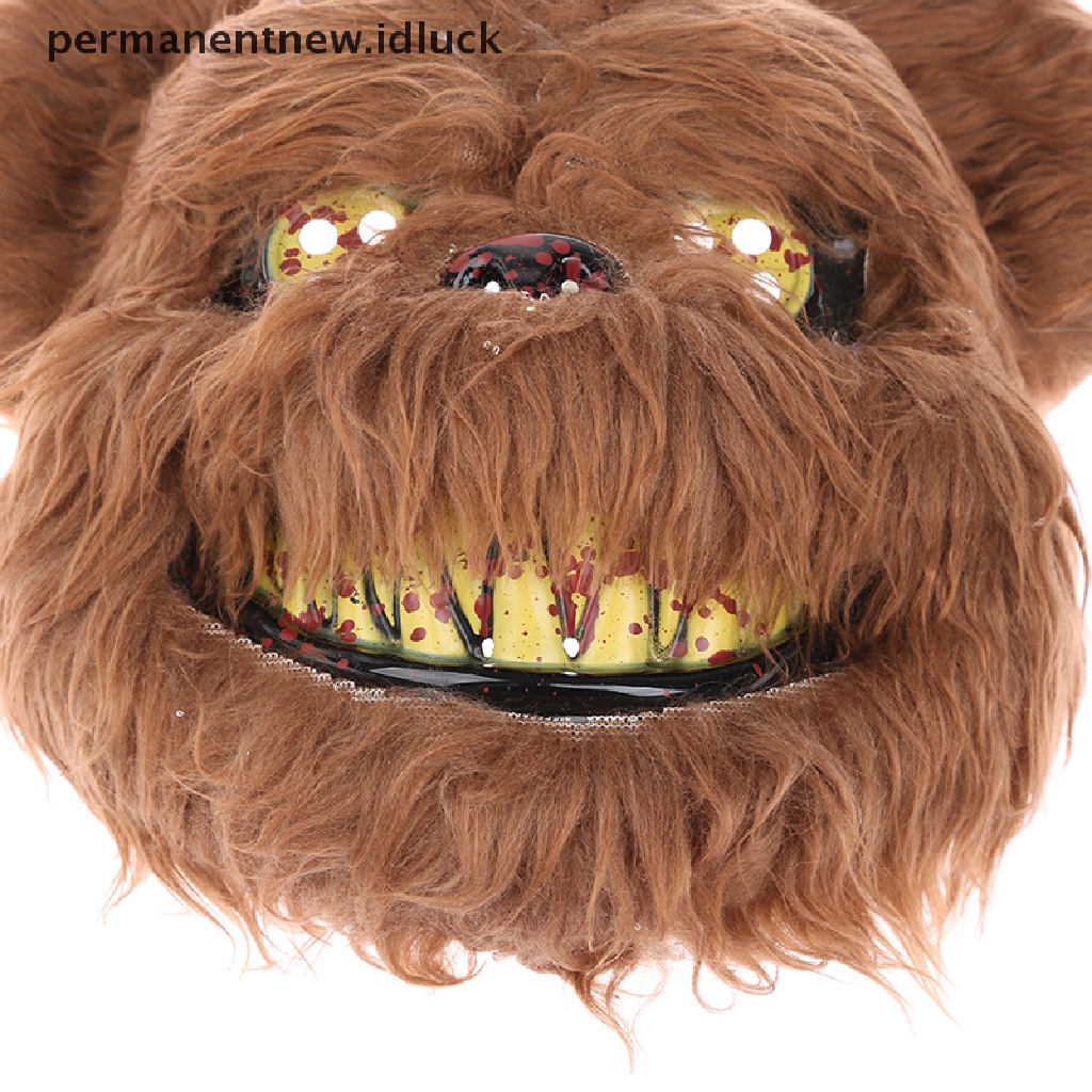 Topeng Bloody Killer Kelinci Teddy Bear Bahan Plush Untuk Cosplay Halloween