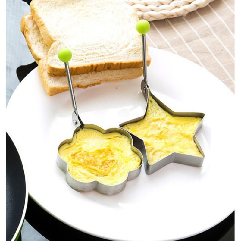 Cetakan Telur Cetak Telor Bintang Love Bulat Bunga Roti Tepung Egg