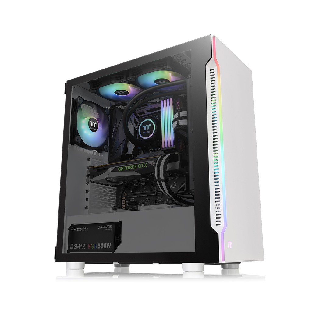 Thermaltake H200 TG Snow RGB ATX Mid Tower Chassis