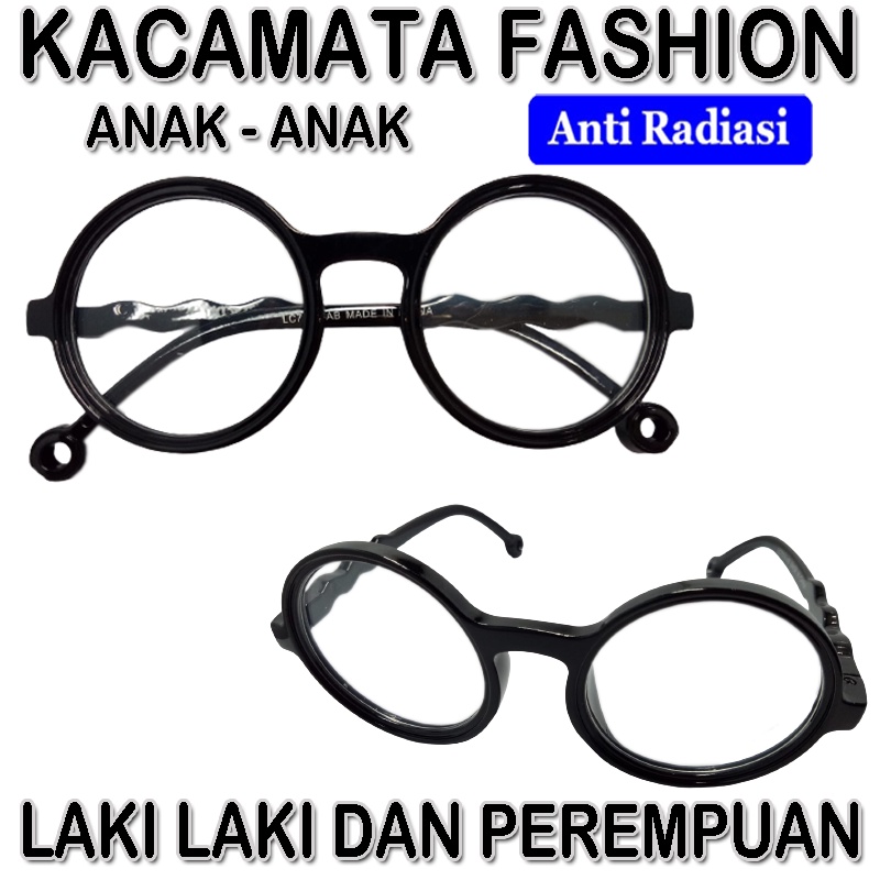 New Kacamata Anak Bulat Boboho Anti Radiasi Blue Ray (Design Korea) Laki-laki &amp; Perempuan Kaca mata Antiradiasi Sinar Komputer Hp Tv