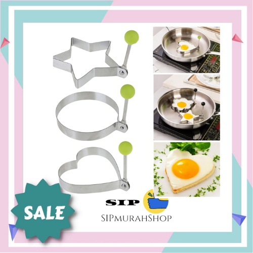 (COD) ALAT CETAK TELUR GORENG DADAR CEPLOK - CETAKAN TELUR GORENG KARAKTER MOTIF Bahan Stainless Steel / Cetakan Pudding Pancake Lucu Unik / Cetakan Telur Dadar Dan Ceplok Motif Karakter Unik Lucu CETAKAN TELUR CEPLOK TELOR MATA SAPI EGG MOLD LOVE BUNGA