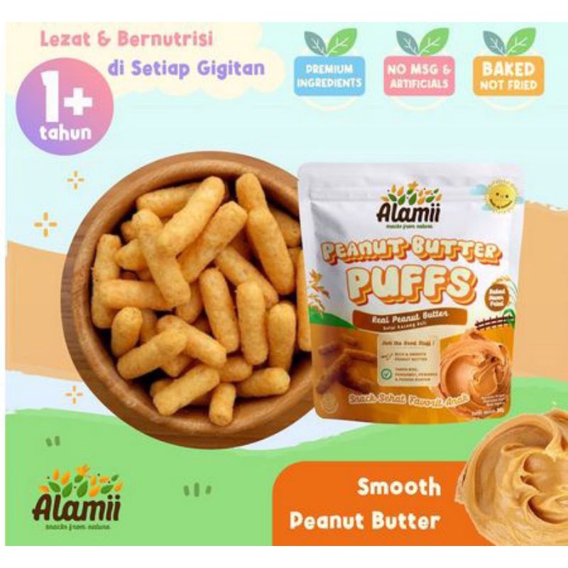 

Alamii puffs snack baby rasa peanut butter