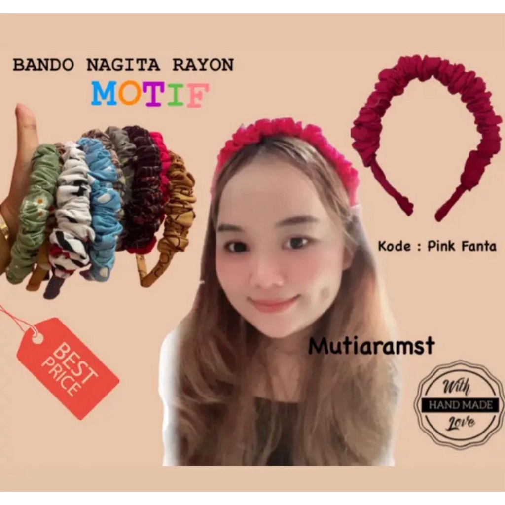 BANDANA WANITA RAYON//BANDU RAYON PREMIUM//BANDO NAGITA//BANDU NAGITA PREMIUM//BANDANA NAGITA BAHAN 