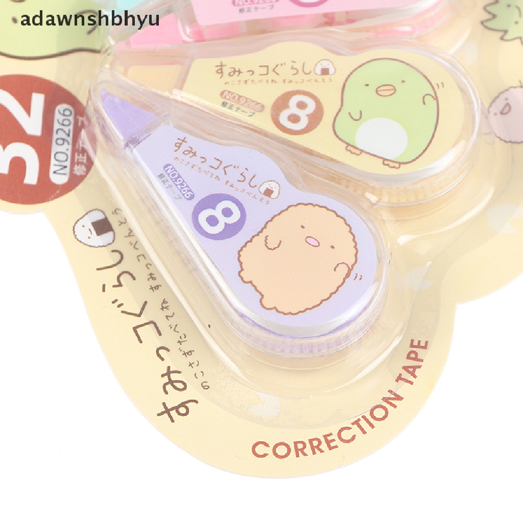 4pcs / Pak Correction Tape Warna Putih Untuk Stationery Sekolah / Kantor