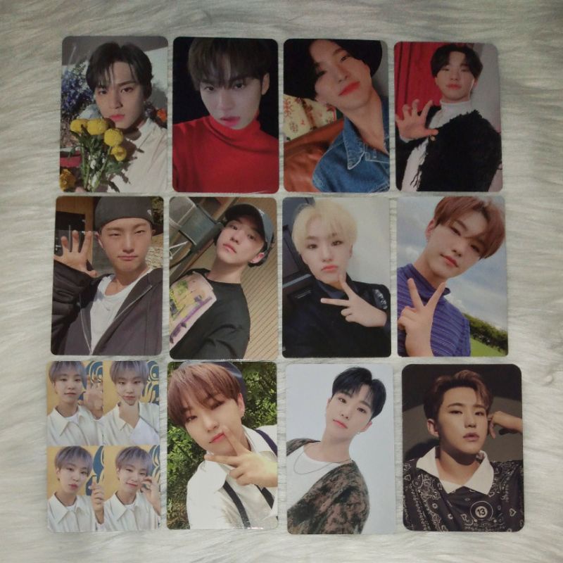 SEVENTEEN PHOTOCARD MINGYU HOSHI GRID ONE SIDE GOMAGZ WHITE BLACK AN ODE HOPE BERET BEGIN SG22