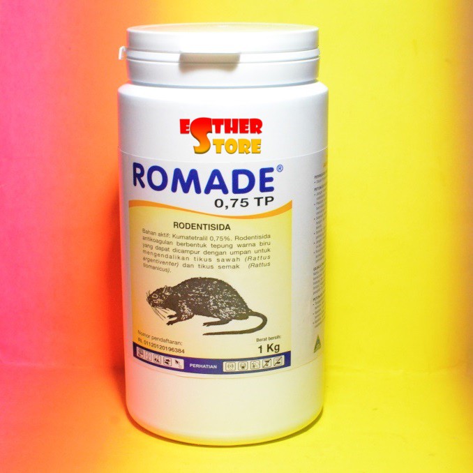 Bibit Racun Tikus Romade 0,75 Tracking Powder Tepung Warna Biru Kumatetralil Kompetitor Racumin TP