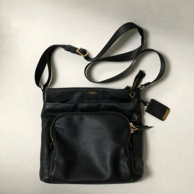 TUMI Voyageur Capri Leather Crossbody tas slingbag selempang original authentic asli