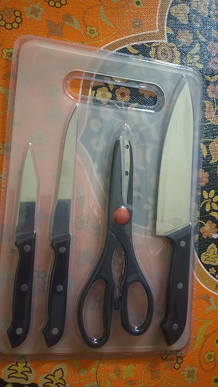 Set Pisau Dapur Lengkap Plus Talenan Knife Set