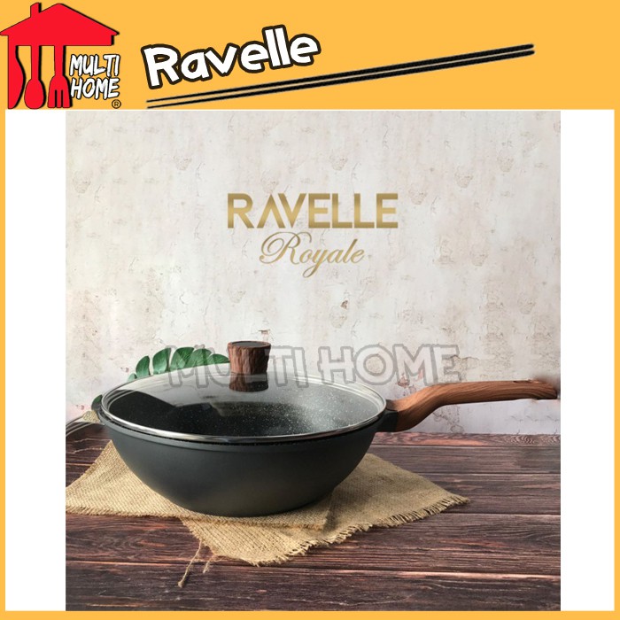 RAVELLE ROYALE - Wok With Lid 32 Cm - Wok dengan Tutup 32 Cm