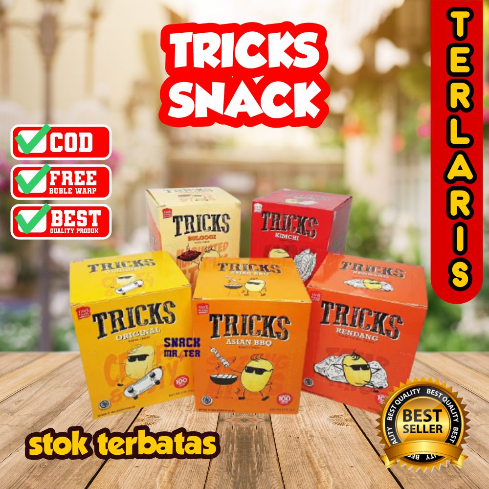 TRICKS BISKUIT KENTANG POTATO BAKED CHIPS 1 BOX ISI 10 PCS SNACK CRIPS MAKANAN RINGAN KERING