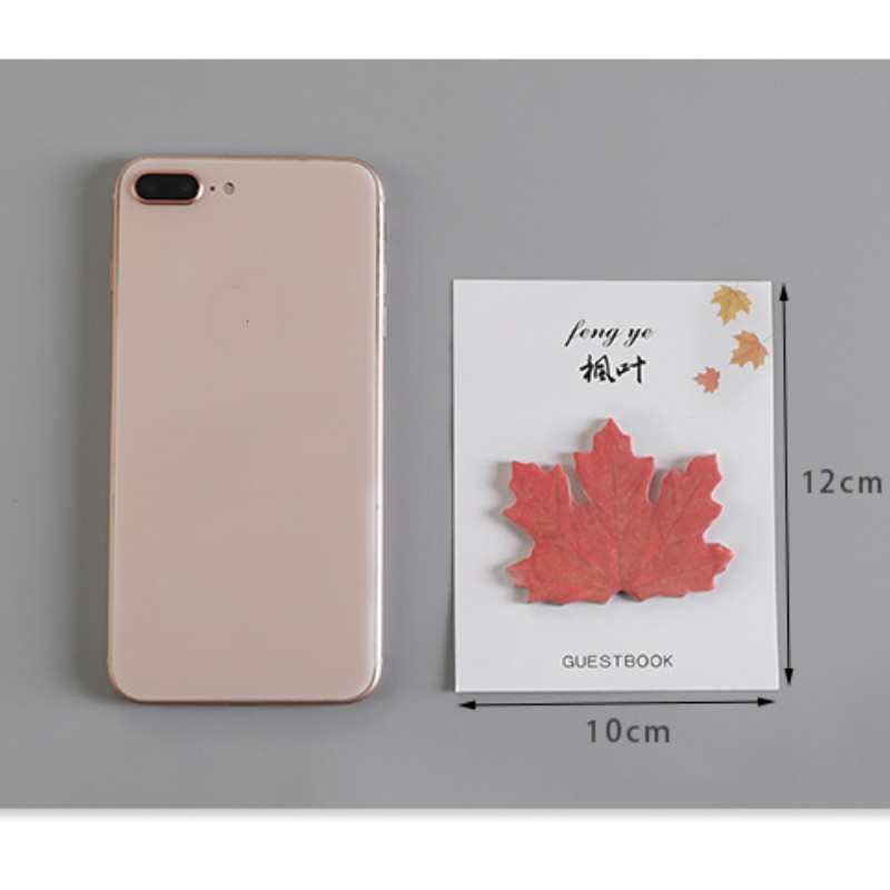 Leaves Sticky Note for Student Message Notepad Leaf Sticky Note Paper Plant Memo Pads