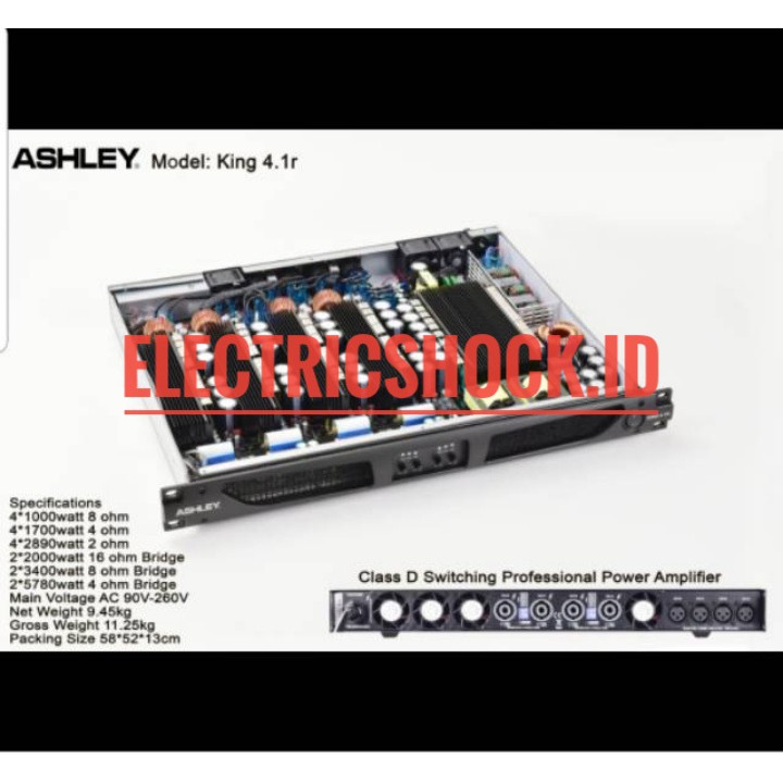 Power Ashley King 4.1R Original Amplifier 4 Channel Class D