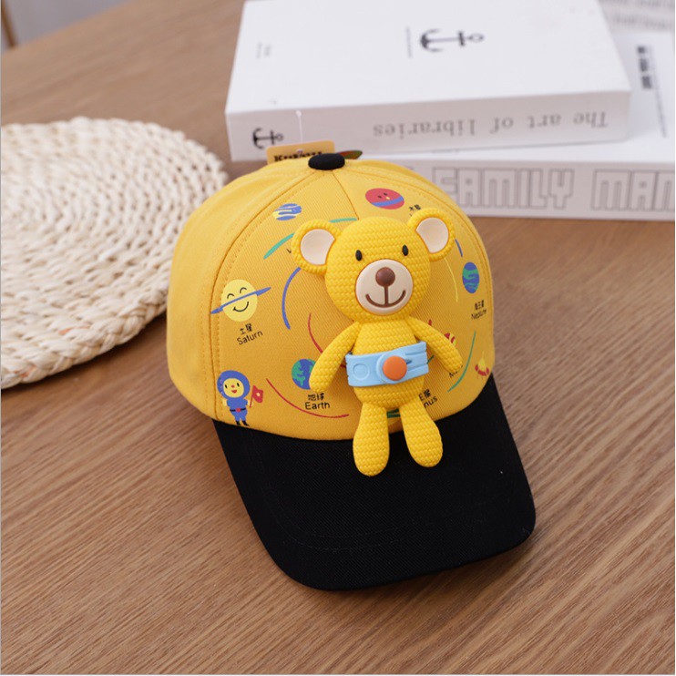 Topi baseball anak import motif teddy bear