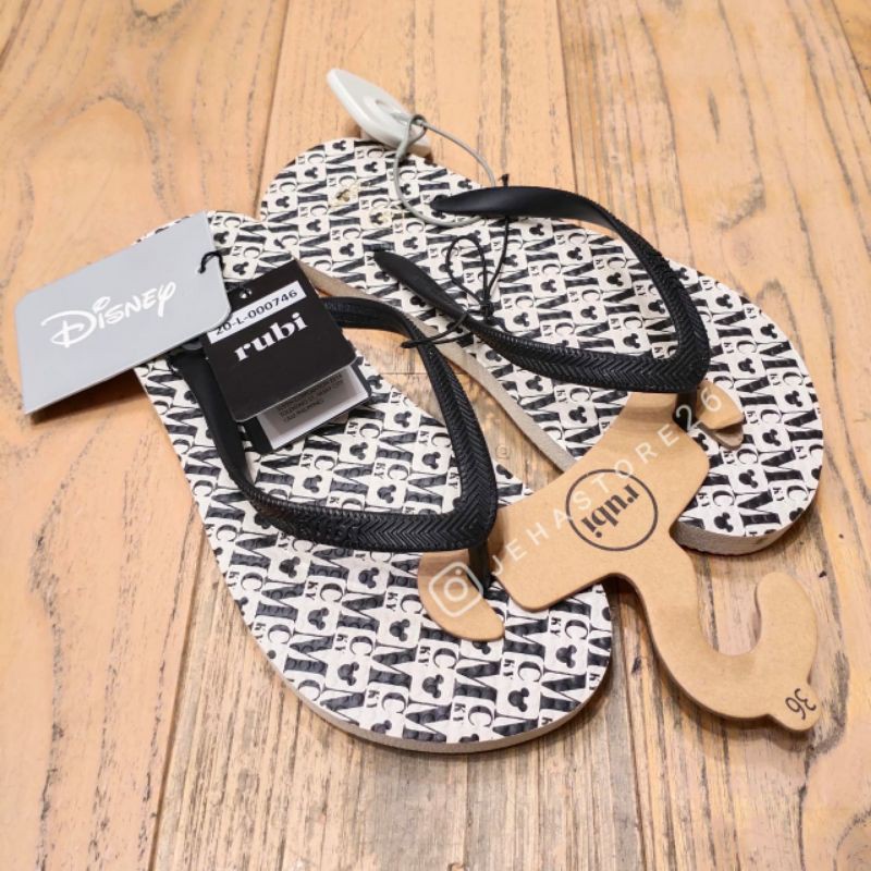 [ RUBI ] Sandal Japit Wanita - LCN DIS Mickey Logo