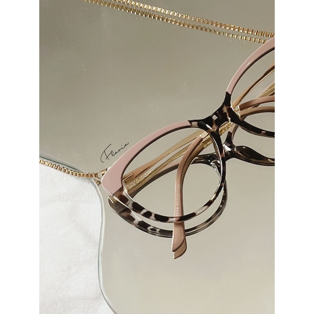 Flavia Eyewear - Kacamata Cloud Cat Eye Steel (custom minus, photochromic, blueray, bluechromic dan photobrown)