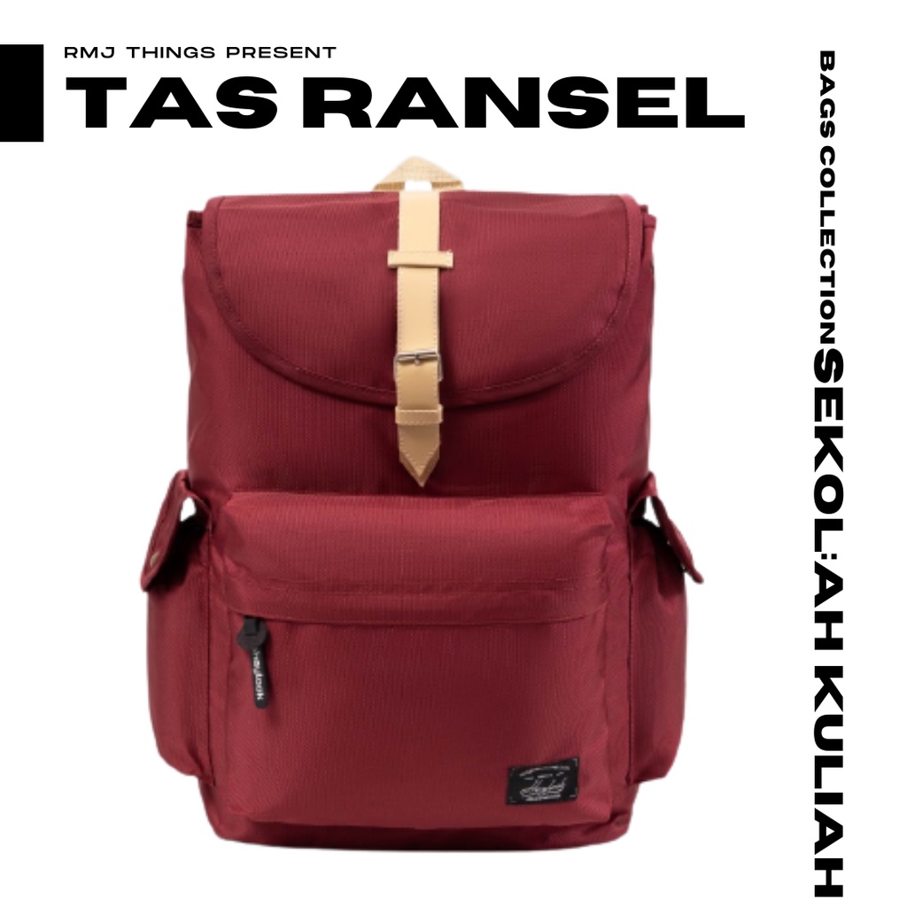 Tas Ransel Punggung Backpack Back Pack Sekolah Kuliah Kerja SMA Laptop Notebook Macbook Note Book Ma