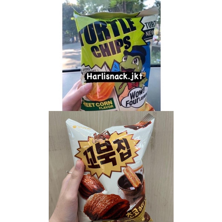 

Kobuk Chips Korean Snack Turtle Rasa Corn Soup - Korea Snack Kkobuk