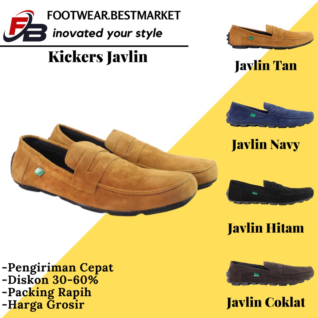 COD !! SEPATU SLOP PRIA KICKERS JEVLIN CASUAL FORMAL KERJA KULIAH SANTAI PRIA MURAH TRENDY