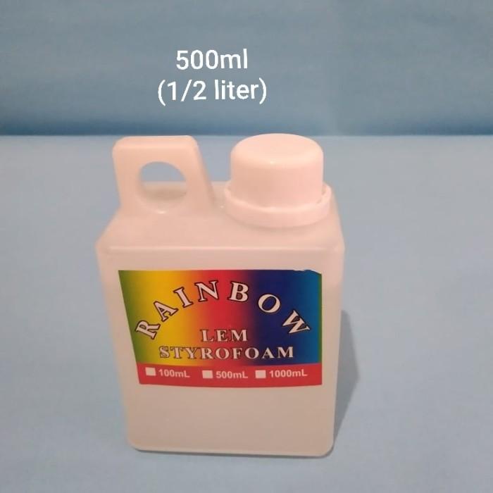 

Sherle | 500Ml ( 0,5 Liter) Lem Styrofoam Lem Gabus Rainbow Murah Baru