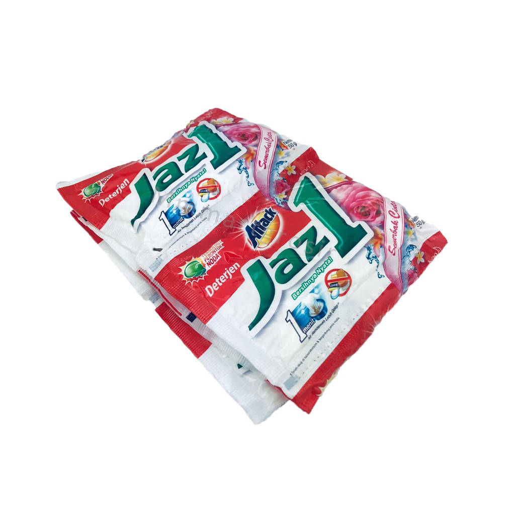 Attack Jaz 1 / Deterjen Bubuk / Semerbak Cinta / Pesona Segar / 6pcsX45g