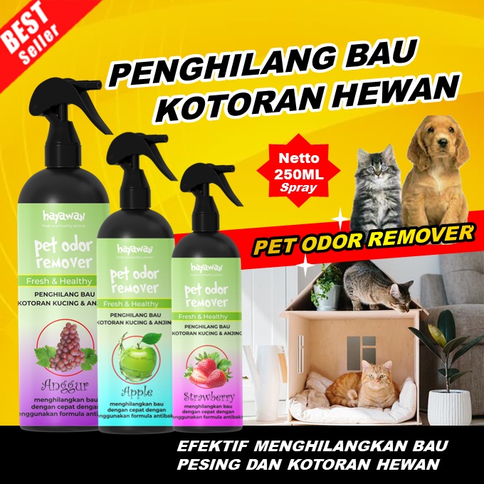 Penghilang Bau Pesing Pipis BAB Kelinci Kucing Anjing Pewangi Kandang Penghilang Bau Kencing Kucing Anjing 250ML / Pet Odor Remover Spray / Litter Box / Pasir Kucing / Kucing / Anjing / Cat Dog / CatDog / Cat Dog