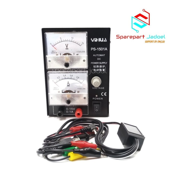 Power Supply Hp Yihua 1501A Analog 1 Amper + Kabel 70733 Ps-1501A