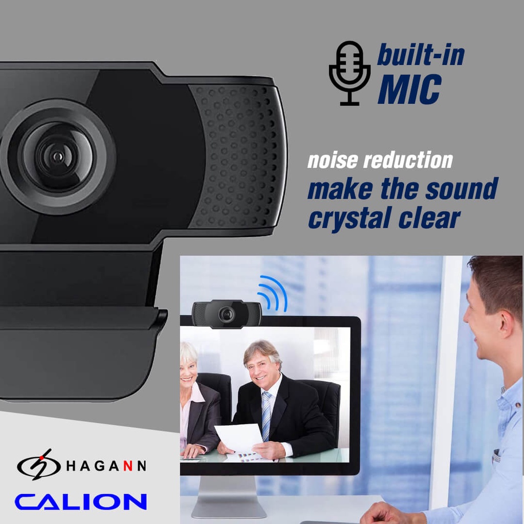 Webcam 2K PC Komputer Laptop Dual Mic Microphone Video Sangat Jernih | Web Cam Calion CAL-3020WC