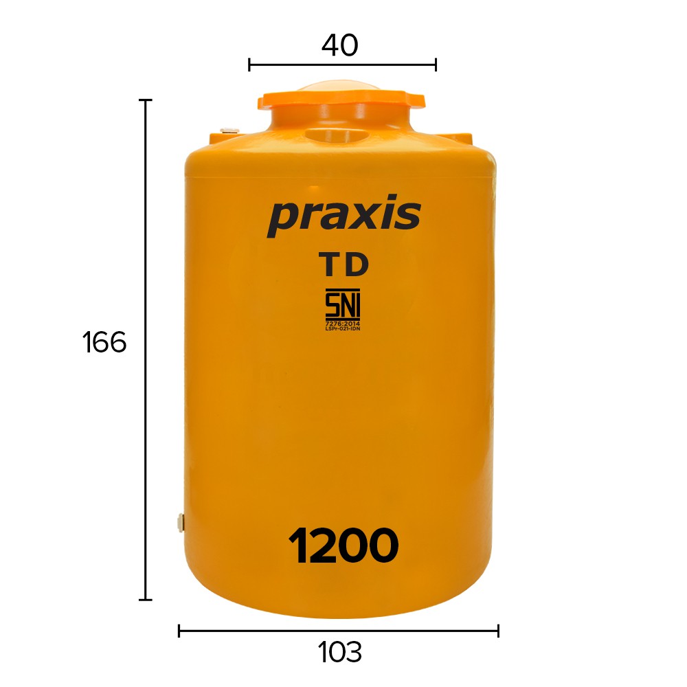 Jual Praxis Td 1200 L Sni Tangki Air Tandon Air Toren Air Kuat Fleksible Terjangkau 4062