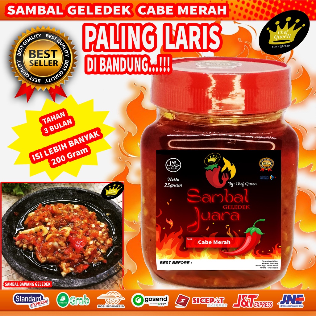 

SAMBAL CABE Bawang GELEDEK Ulek 200gram Chef Queen Sambel SAMBAL PETAI SAMBAL JENGKOL SAMBAL TERI MEDAN SAMBAL ASIN JAMBAL SAMBEL CAKALANG SAMBAL CABE HIJAU TERI SAMBAL PARU SAPI SAMBAL AYAM SAMBEL ULEK SAMBEL BAWANG Rasa PREMIUM