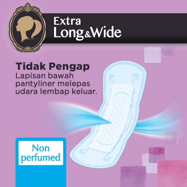 Laurier Cleanfresh Pantyliner Keputihan Breathable Extra Long and Wide Non Perfumed -Tetap Bersih &amp; Ekstra Kering Isi 40 Buah