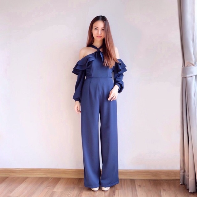 MIKAILA JUMPSUIT - Jumpsuit cullote wanita kulot pantsuit sabrina long maxi jumpsuit big size jumbo 