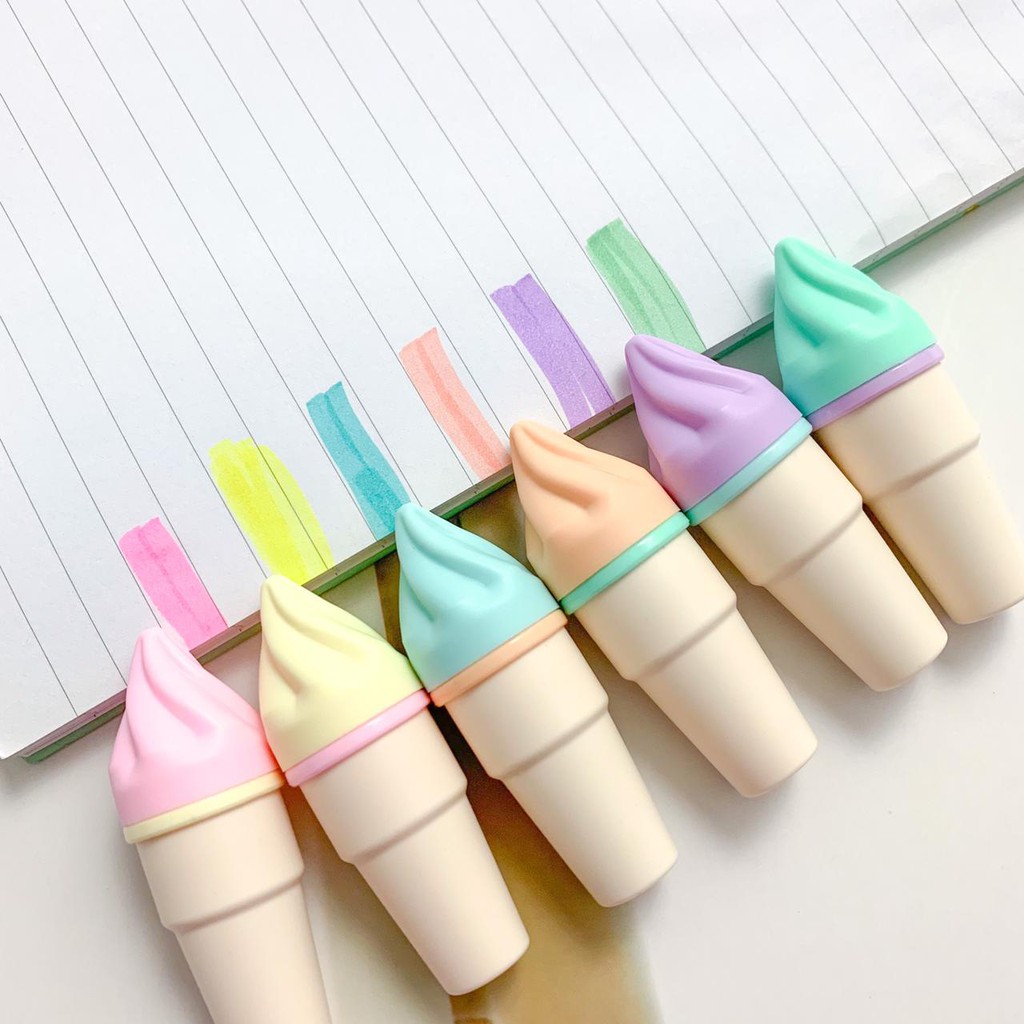 

Stabilo eskrim cone 1 Set 6/ Monas Highlighter Penanda Berwarna LUCU IMUT