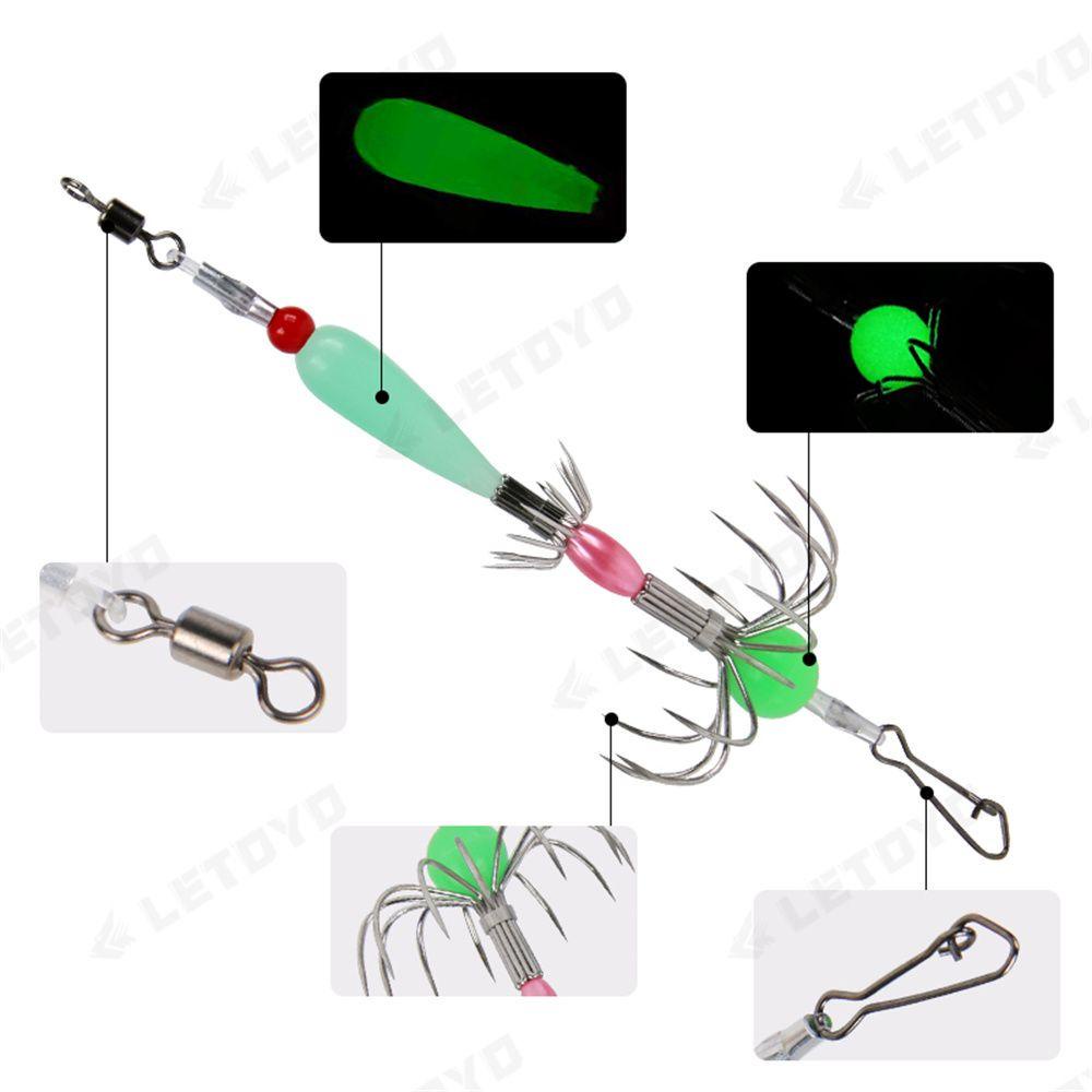 Kait Cumi Nanas Stainless Steel Fishing Tackle Payung Besar/Kecil Inkfish Calamary Lures