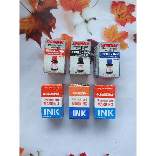 

SNOWMAN Permanent Refill Marker Ink A-MIG-20 Tinta Isi Ulang Spidol Permanen