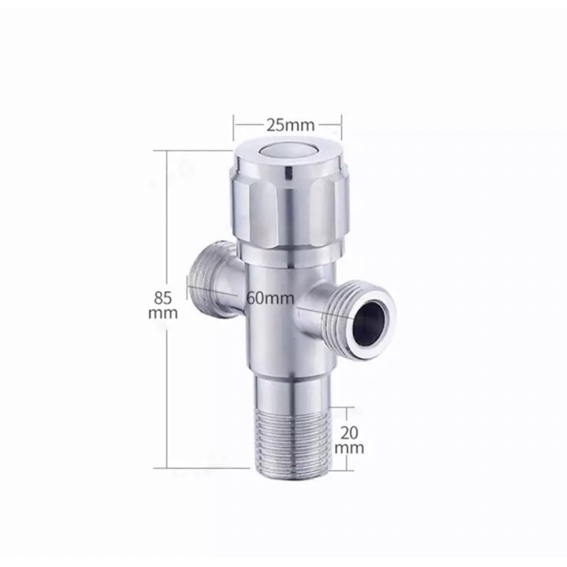 SPEC SP-1713-SS Kran Shower Cabang Keran Air / Stop Kran T / Stop Valve Stainless