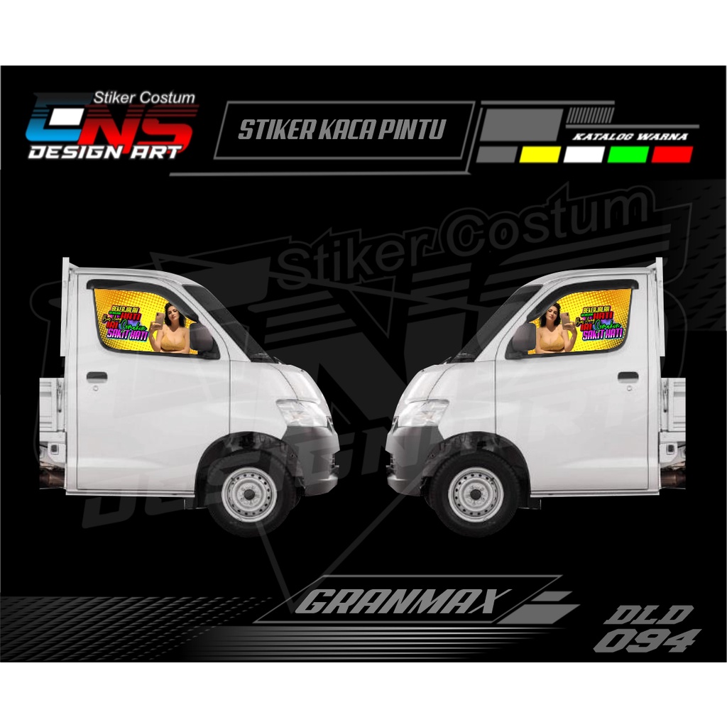 Stiker Kaca Pintu Depan One Way Daihatsu Granmax Pick Up Sticker Cewek Keren Sticker Print Variasi G