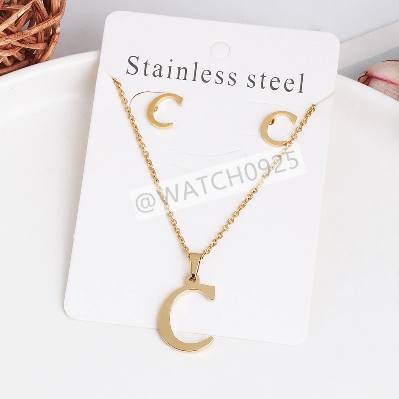 Kalung Liontin Kupu-Kupu Bahan Stainless Steel Untuk Wanita S107