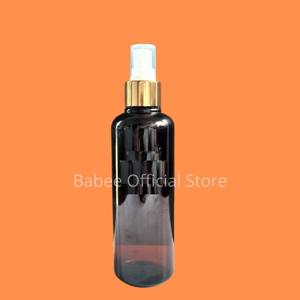 BABEE - BOTOL AMBER 250ML SPRAY GOLD HALF CAP/ BOTOL SPRAY 250ML AMBER COKLAT