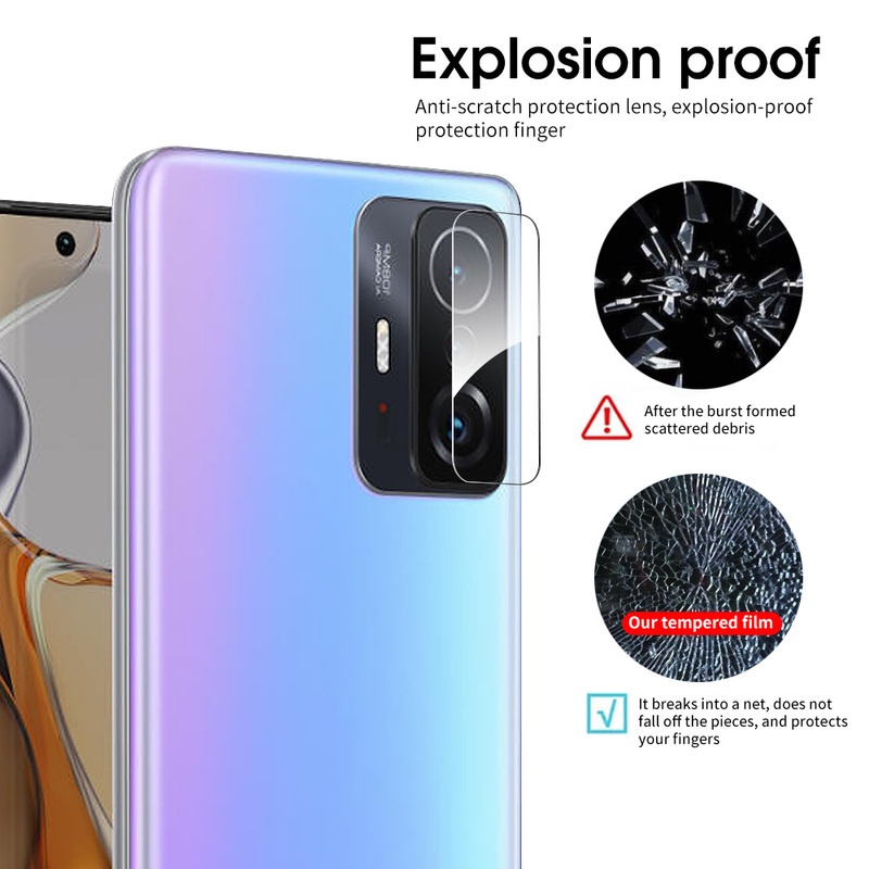 Pelindung Lensa Kamera Tempered Glass 9H Ultra Tipis Anti Gores Untuk Xiaomi 11 Lite 11T Pro