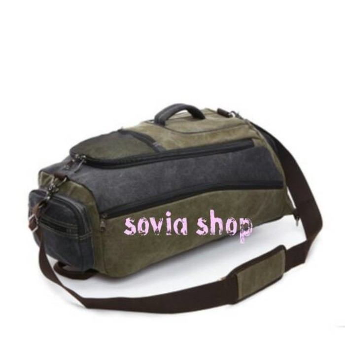 ransel jumbo kanvas (tas selempang,tas ransel,tas kanvas)