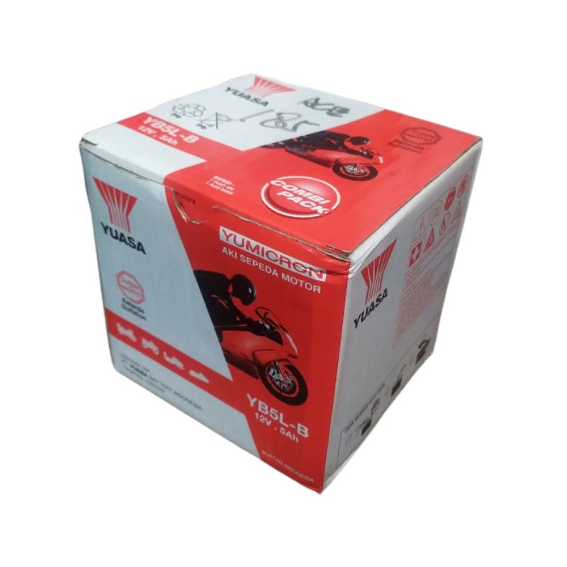 aki basah aki motor yb5l-b mio,jupiter,vega original yuasa astra 100%
