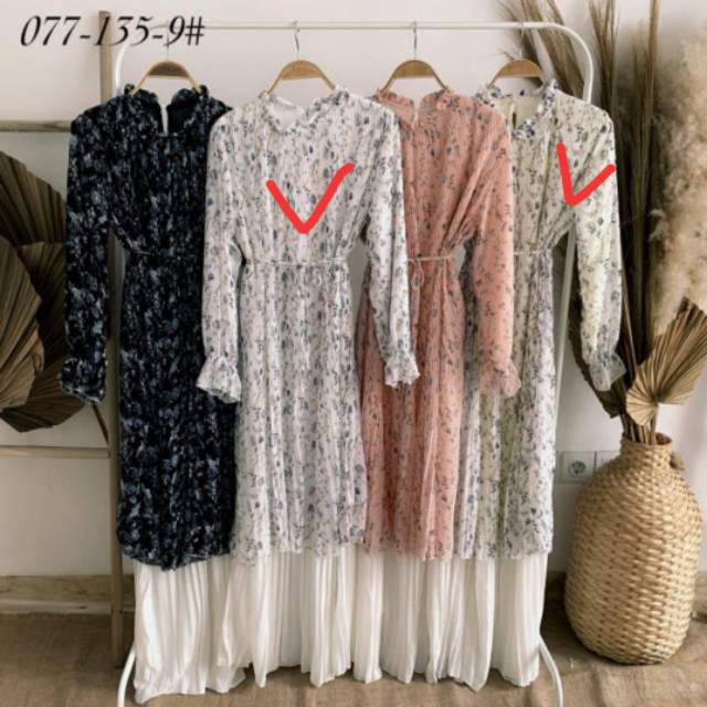 Gamis Starla Plisket Import Bkk