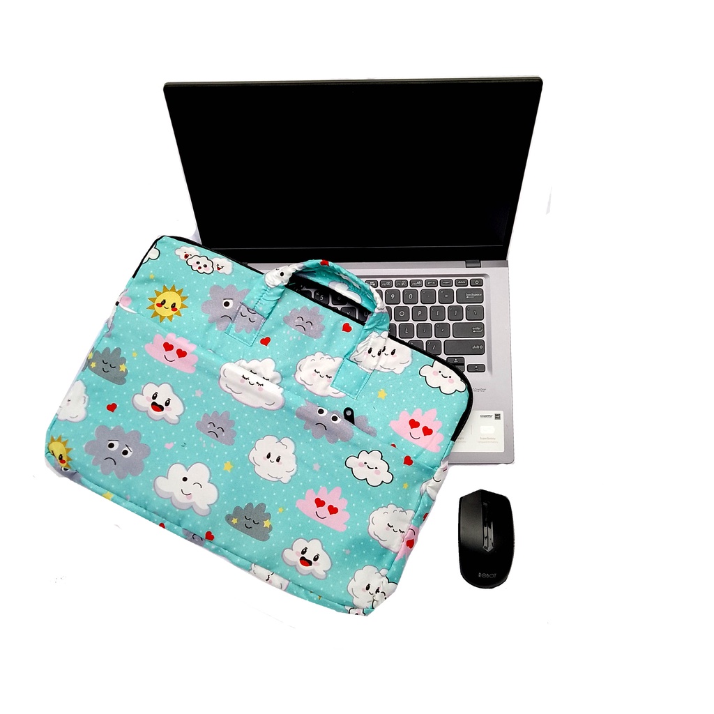 Tas laptop tempat laptop case 14 in TAS LAPTOP MACBOOK SOFTCASE SLEEVE CANVAS LOKAL Sarung Softcase Laptop 14 IN