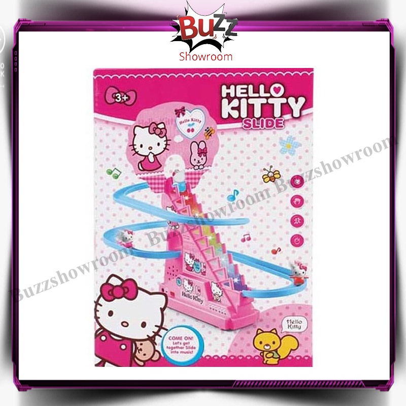 Penguin Hello Kitty Duck Track Climbing Mainan Balap Naik Tangga Rel Seluncur Anak Bebek