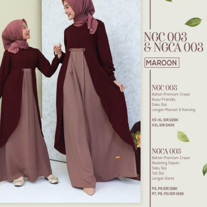✸ BAJU COUPLE MUSLIM TERBARU / BAJU GAMIS COUPLE IBU DAN ANAK / GAMIS NIBRAS COUPLE IBU DAN ANAK ➲