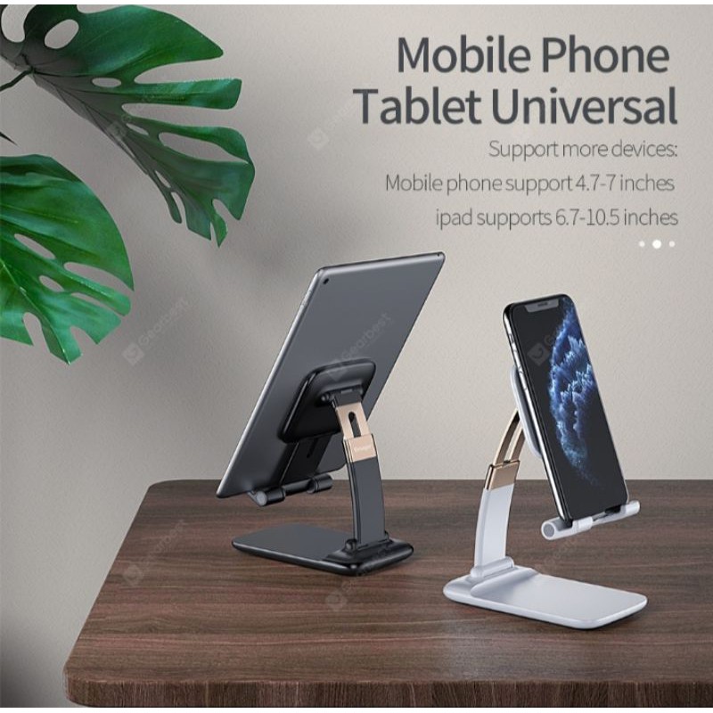 F5 PHONE HOLDER MEJA STAND HP UNIVERSAL HOLDER MULTIFUNGSI FOLDING