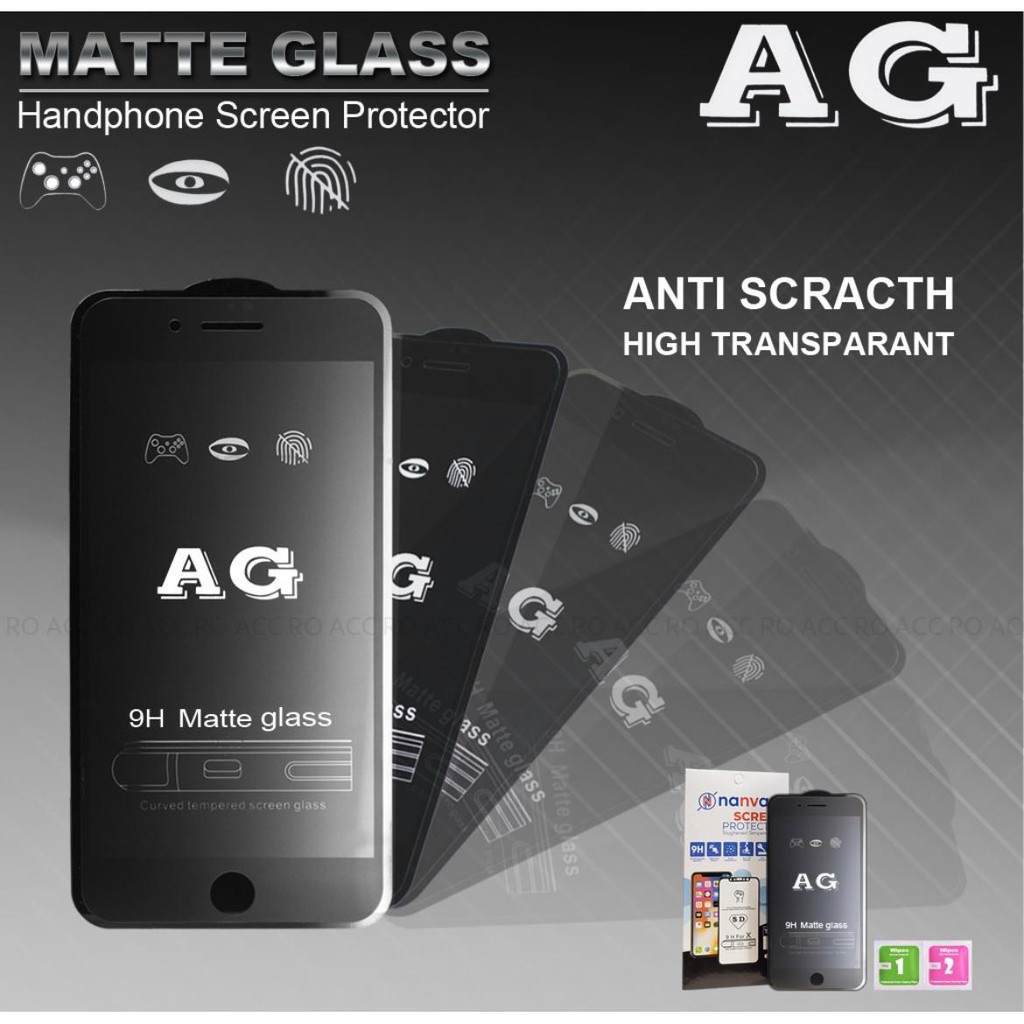 Tempred Glass AG Glare Matte Anti Minyak Black For Samsung  M23/A23/ A13 4G/A13 5G/ M32/M22/A12/A51/A71/A22 4G/A22 5G/A32 4G/A32 5G-2