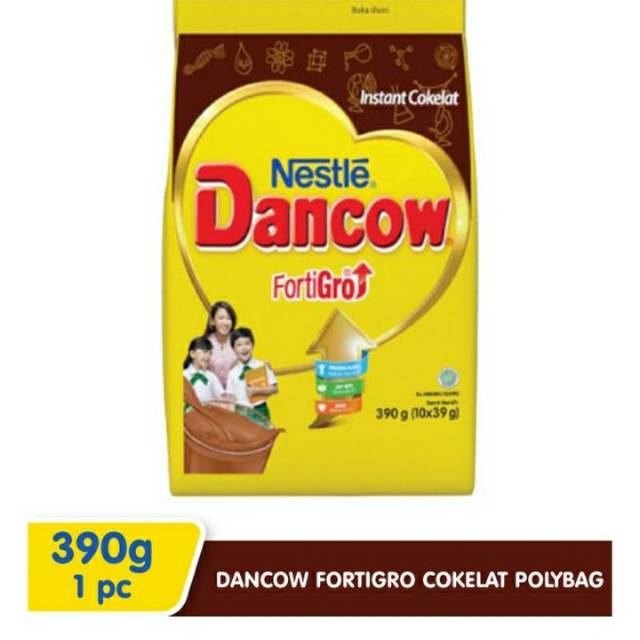 

Dancow Fortigro Susu Bubuk Cokelat Polybag 10X39g