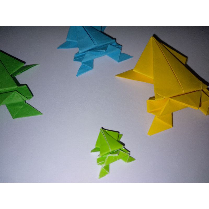 

origami animal 3D hewan katak/kodok/frog seni melipat kertas
