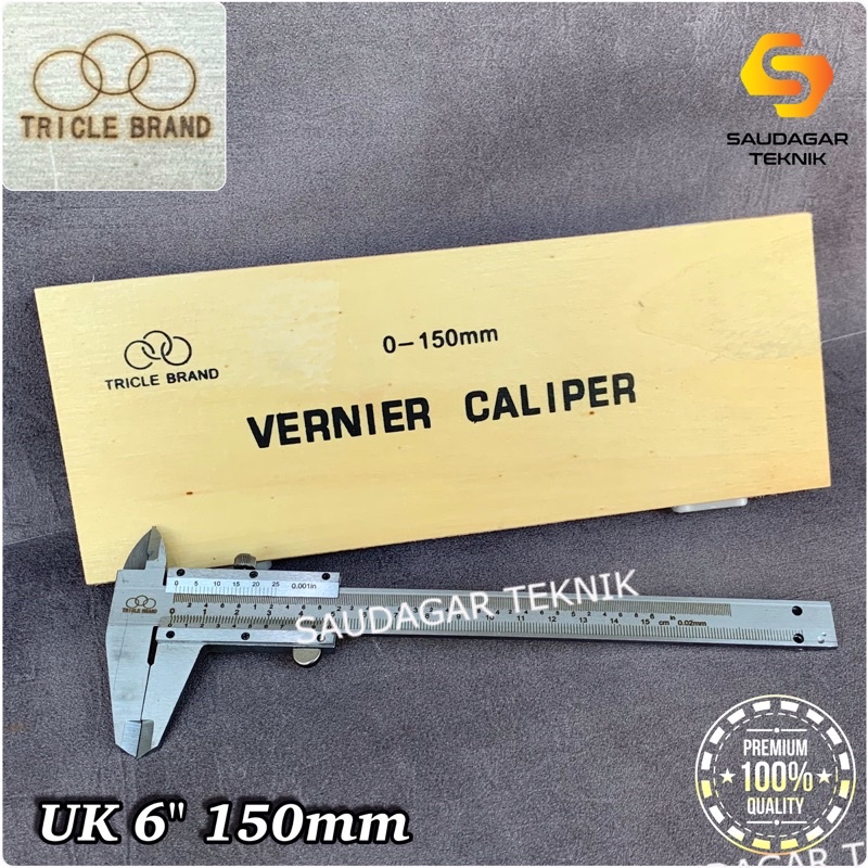 Sigmat 6 Inch 150mm Jangka Sorong Vernier Caliper Tricle Brand 6&quot; 150 mm Kualitas Baik